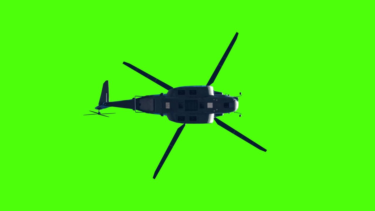 Illustrazione dell’elicottero con l’elica su sfondo verde