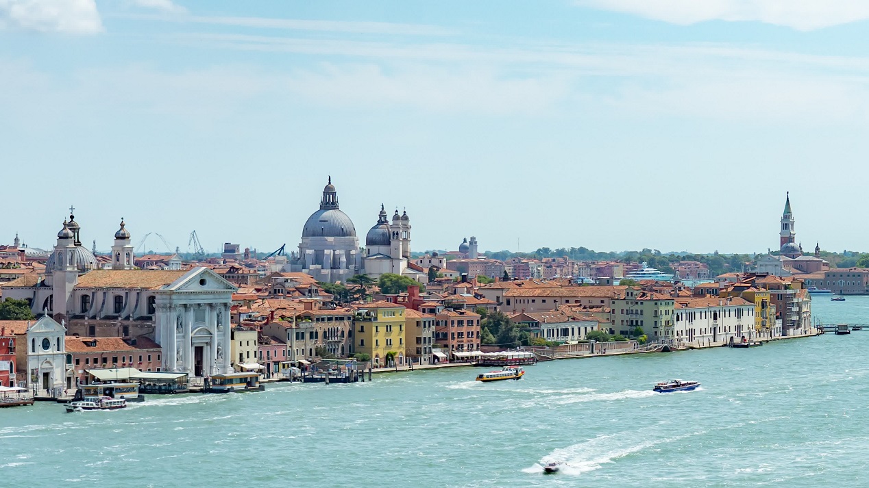 Churches and palaces of Venice on the water